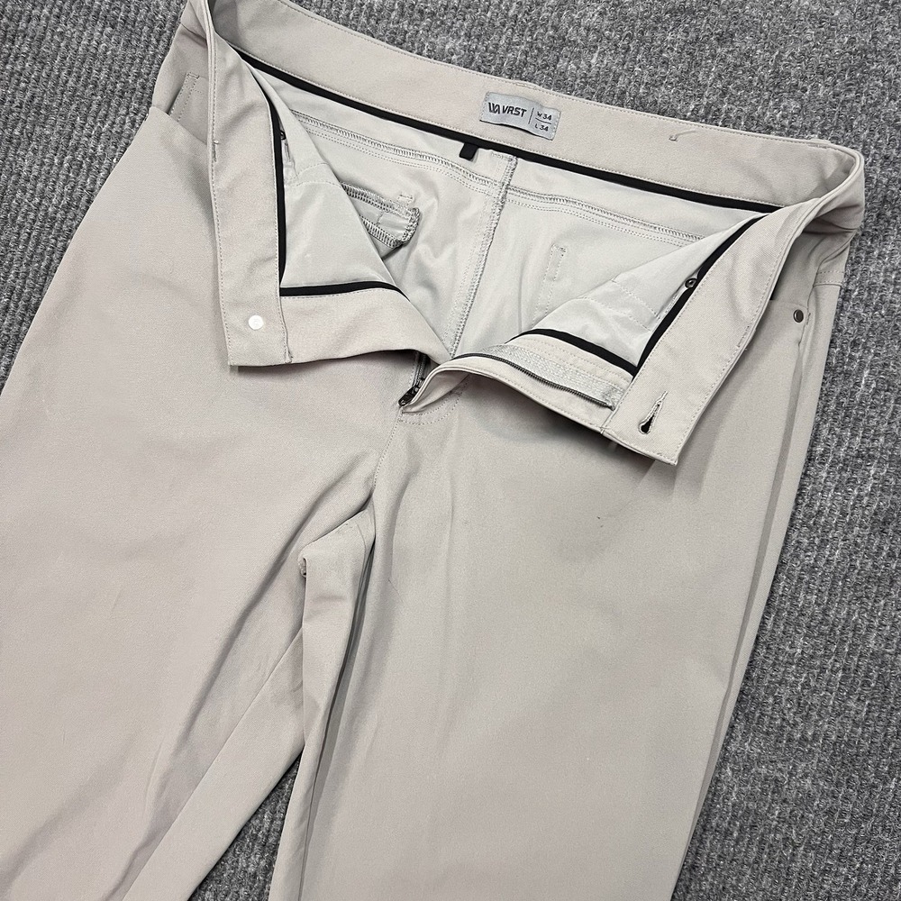 Vrst Pants Mens 34x34 Gray Stretch Performance Limitless Straight Tech Commuter